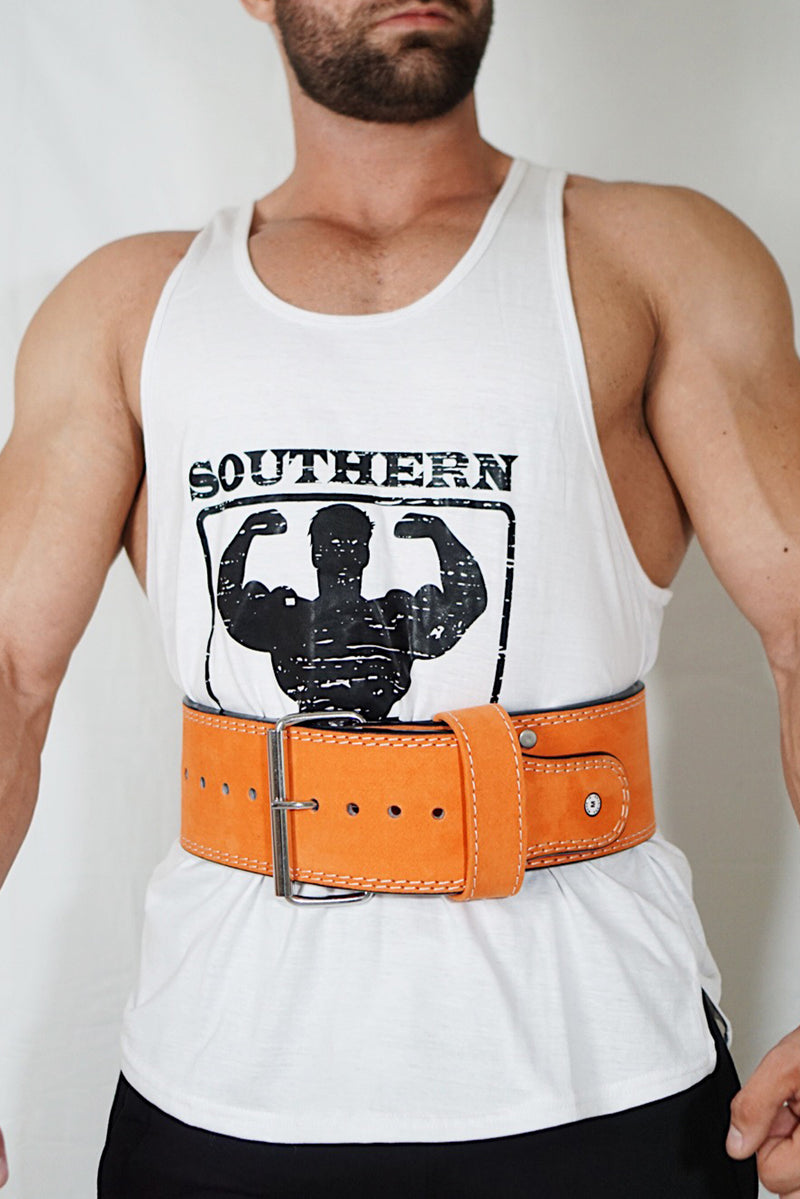 10mm  Single Prong leather Belt