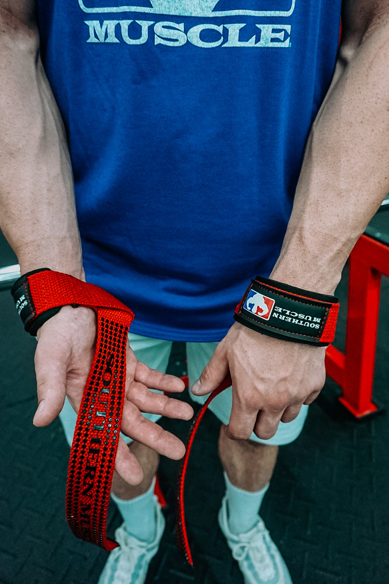 Lifting Hand Straps with Silicone Grip
