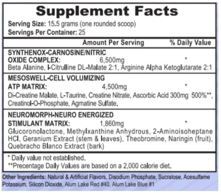 Mesomorph Pre-Workout 25 Servings  - APS Nutrition